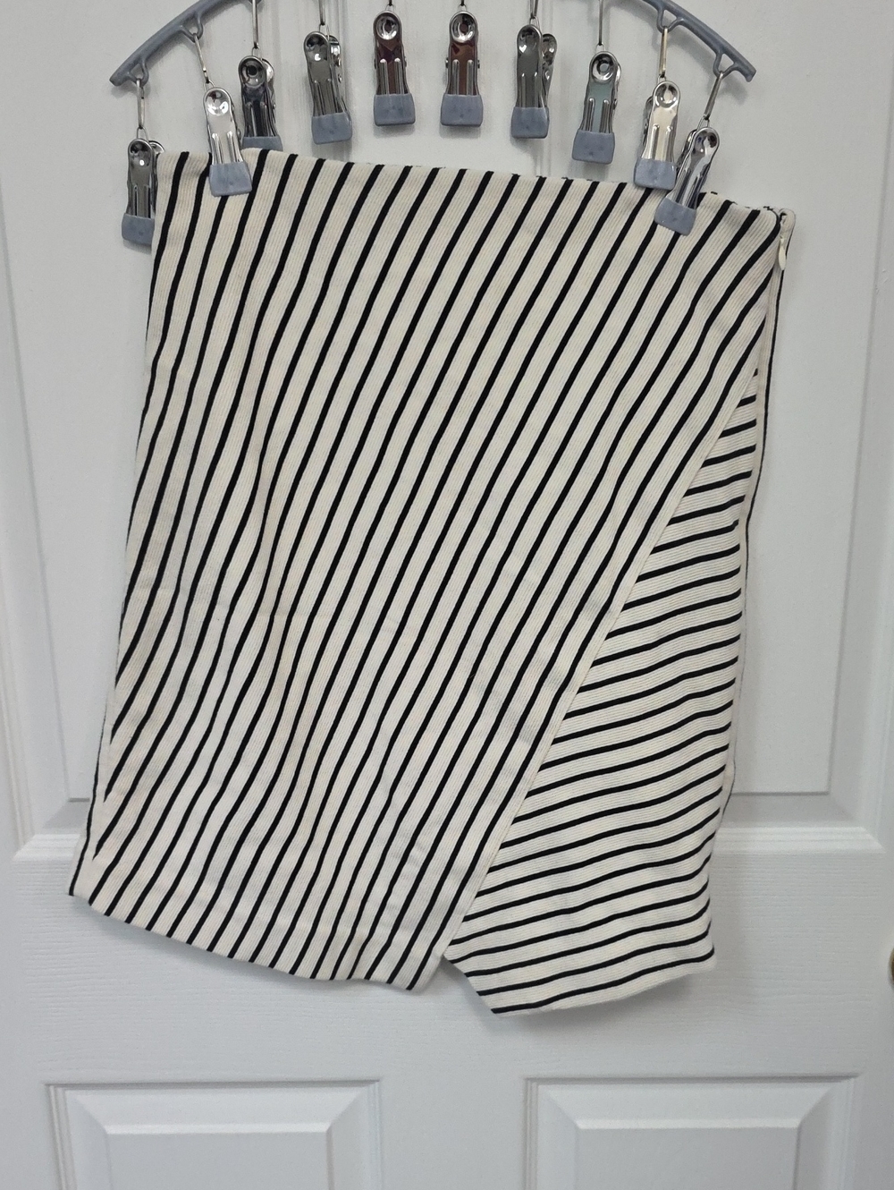 Striped Cream and Black Skirt